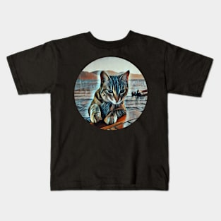 Fuzzy floppy cat Kids T-Shirt